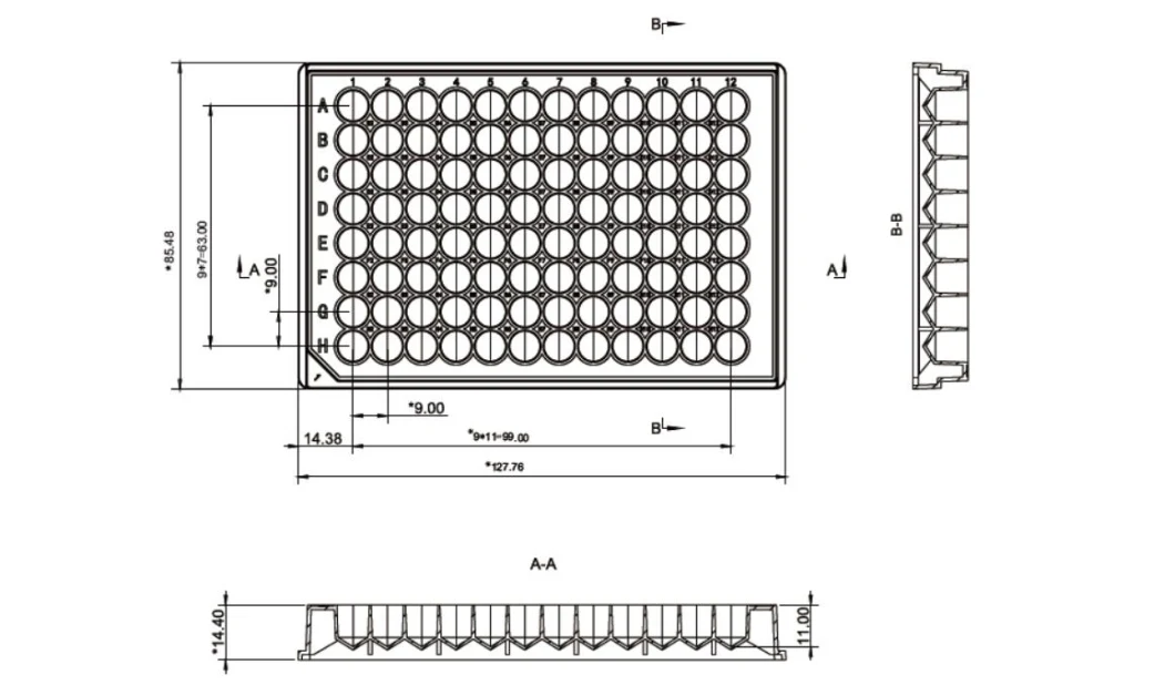 GEB 330ul Blue Pre-Sterilized V-shape Bottom Round 96 Well Cell Deep Well Plate Tapered Polypropylene Wholesale Medical Biology Lab Consumables Manufacturer